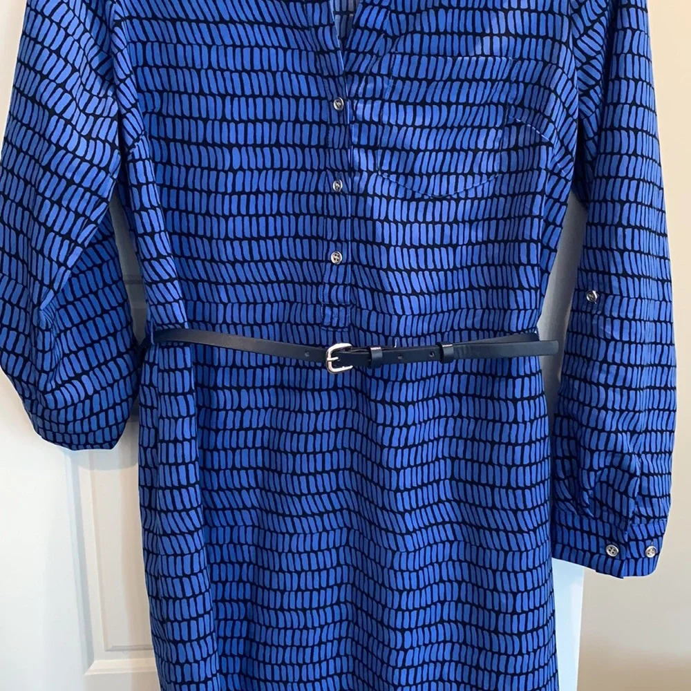 The limited blue and navy shirt dress - Picture 8 of 9